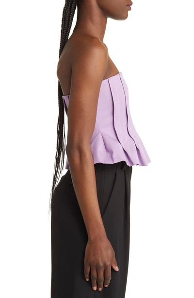 Shop Nackiyé Maxim Pleated Bustier Top In Lilac