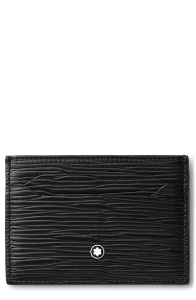 Shop Montblanc Meisterstück 4810 Leather Card Holder In Black