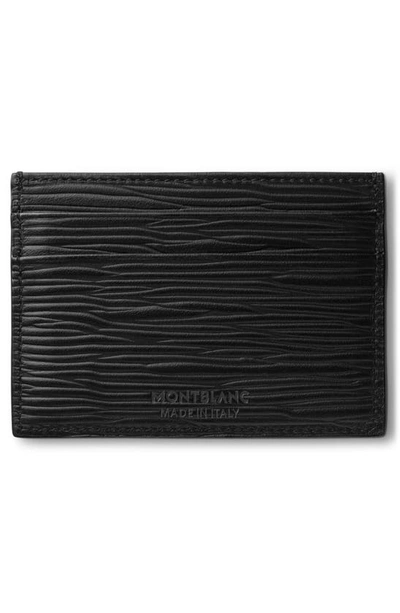 Shop Montblanc Meisterstück 4810 Leather Card Holder In Black