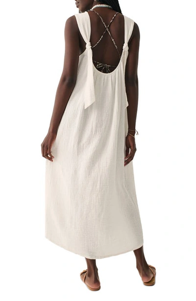 Shop Faherty Sintra Cove Dream Organic Cotton Gauze Midi Dress In White