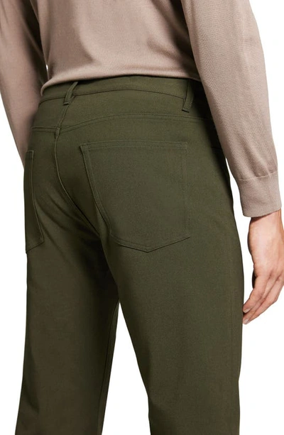 Shop Theory Raffi Twill Pants In Olive Branch - Fat
