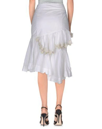 Shop Diesel Knee Length Skirt In White