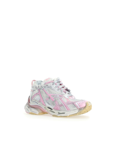 Shop Balenciaga Sneakers In White/pink/beige