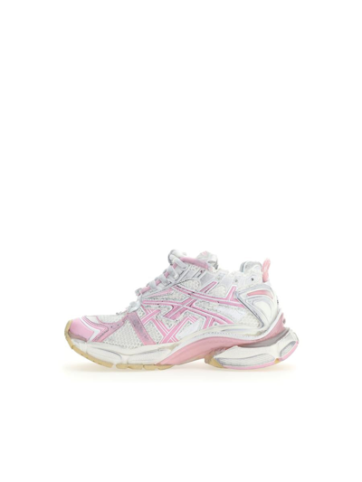 Shop Balenciaga Sneakers In White/pink/beige