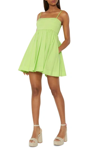 Shop Likely Elisia Babydoll Minidress In Sharp Green