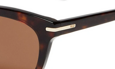 Shop Paige Micah 53mm Cat Eye Sunglasses In Dark Tortoise