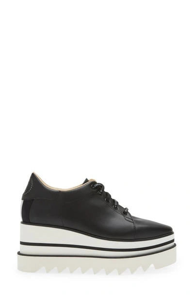 Stella Mccartney Sneakelyse Vegan Logo Platform Loafers In 1065 Black/ White