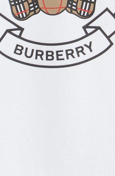 Shop Burberry Kids' Thomas Bear Crest Graphic Sweatshirt In White