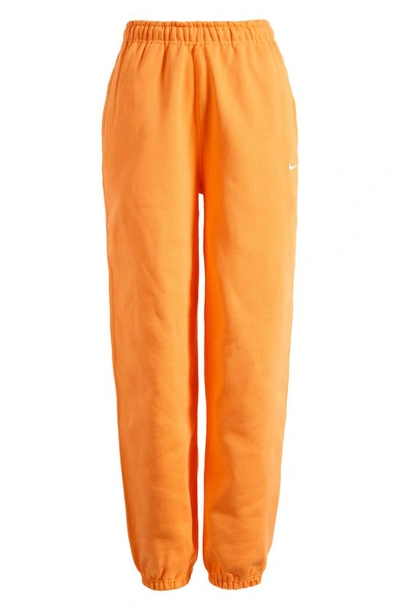 Nike Wmns Solo Swoosh Sweatpants Vivid Orange In Vivid Orange/ White