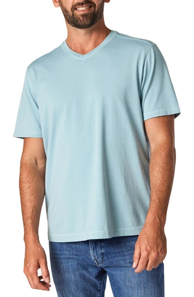 Shop 34 Heritage Deconstructed V-neck Pima Cotton T-shirt In Forget-me-not