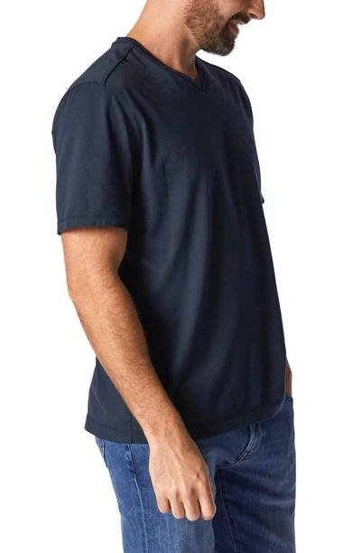 Shop 34 Heritage Deconstructed V-neck Pima Cotton T-shirt In Blueberry