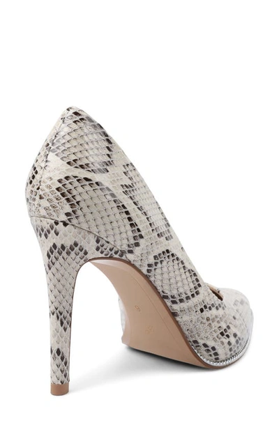 Bcbgeneration Harnoy Half D'orsay Pointed Toe Pump In Ivory Snake