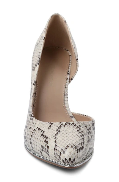 Bcbgeneration Harnoy Half D'orsay Pointed Toe Pump In Ivory Snake