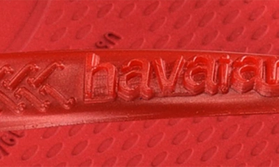 Shop Havaianas Slim Square Flip Flop In Ruby Red