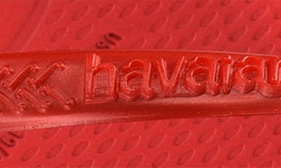 Havaianas Slim Square Flip Flop In Ruby Red
