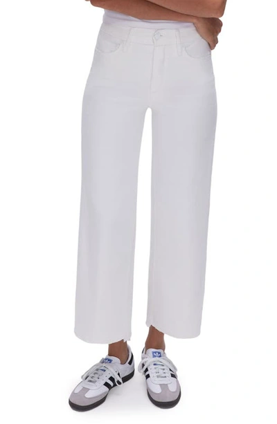 Shop Good American Good Waist Crop Palazzo Jeans In White001