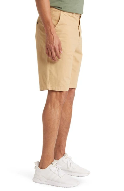 Shop North Sails Flat Front Stretch Cotton Shorts In Honey