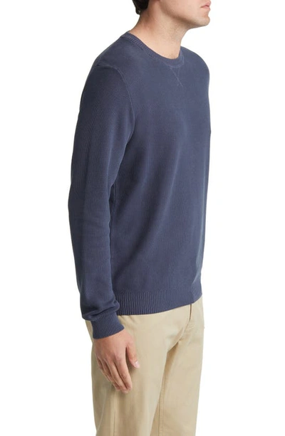 Shop North Sails Honeycomb Cotton Sweater In Navy