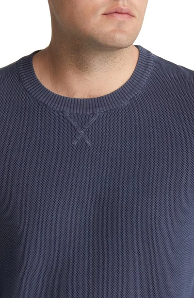 Shop North Sails Honeycomb Cotton Sweater In Navy