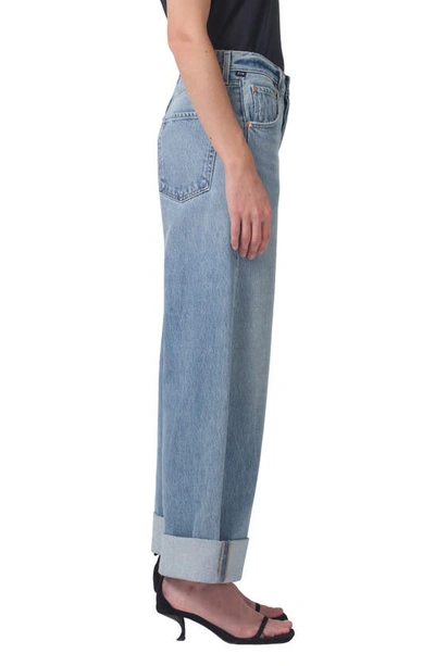 Shop Citizens Of Humanity Ayla Baggy Organic Cotton Wide Leg Jeans In Skylights