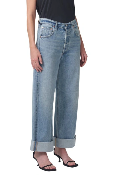 Shop Citizens Of Humanity Ayla Baggy Organic Cotton Wide Leg Jeans In Skylights