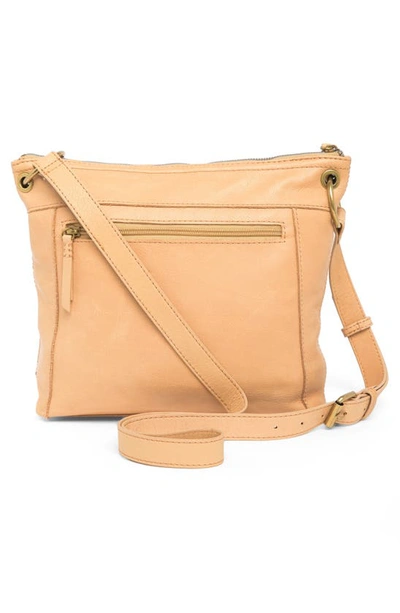 Shop American Leather Co. Harmony Crossbody Bag In Cashew