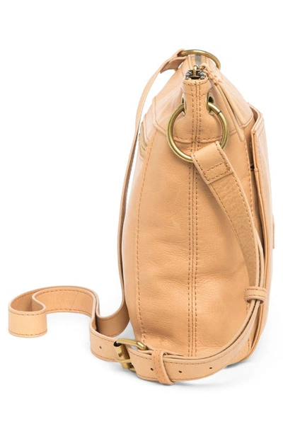 Shop American Leather Co. Harmony Crossbody Bag In Cashew