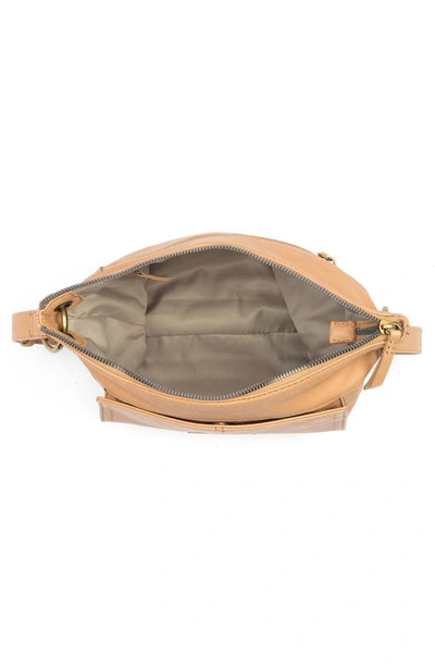 Shop American Leather Co. Harmony Crossbody Bag In Cashew