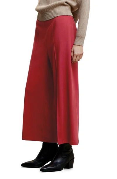 Shop Mango High Waist Palazzo Pants In Red