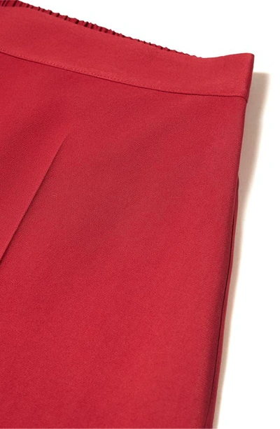 Shop Mango High Waist Palazzo Pants In Red