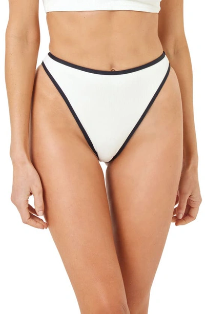 Shop L*space Nora Bitsy Bikini Bottoms In Cream/ Black