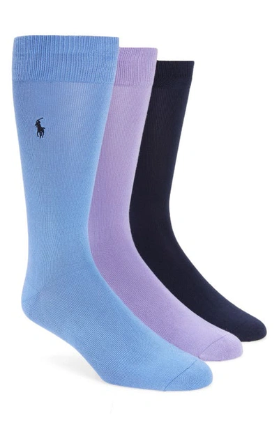 Shop Polo Ralph Lauren Assorted 3-pack Supersoft Socks In Palpu