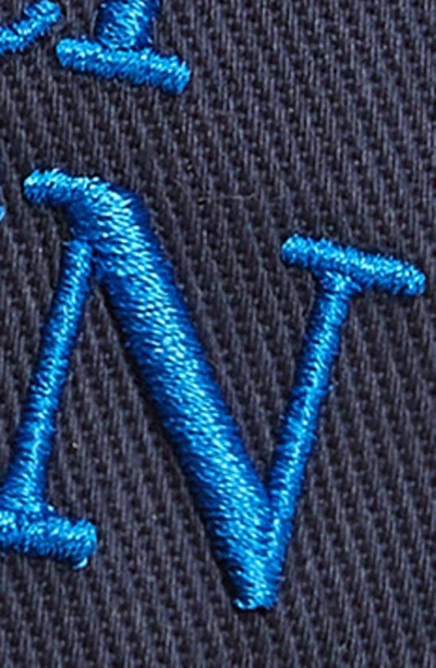Shop Alexander Mcqueen Embroidered Baseball Cap In 4168-navy/ Blue