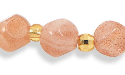 Shop Savvy Cie Jewels Amazonite Bead Stretch Bracelet In Pink