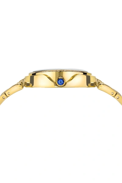 Shop Porsamo Bleu South Sea Oval Crystal Women's Bracelet Watch In Gold