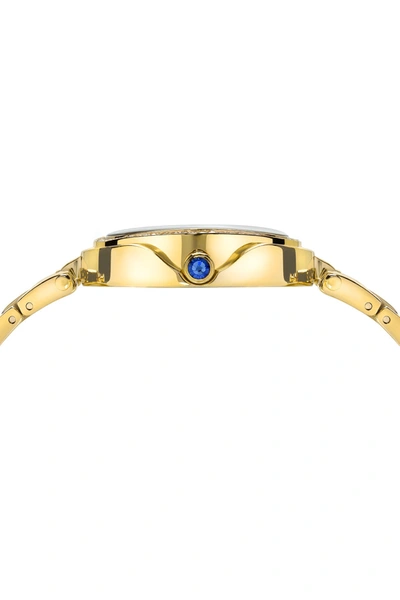 Porsamo Bleu South Sea Oval Crystal Women's Bracelet Watch In Gold