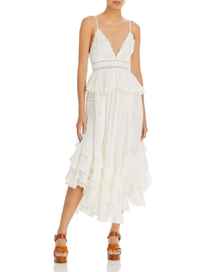 Shop Rococo Sand Mia Womens Lace Trim Long Maxi Dress In White