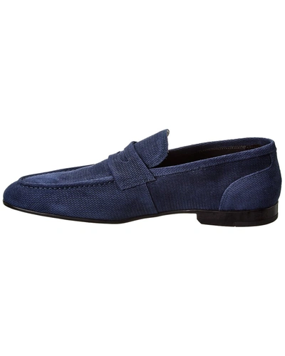 Shop M By Bruno Magli Lauro Suede Loafer In Blue