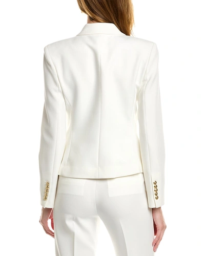 Shop Bcbgmaxazria Essential Double Weave Jacket In White