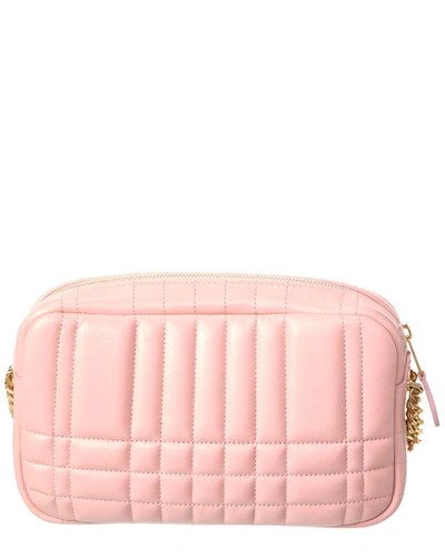 Shop Burberry Lola Small Leather Camera Bag In Pink