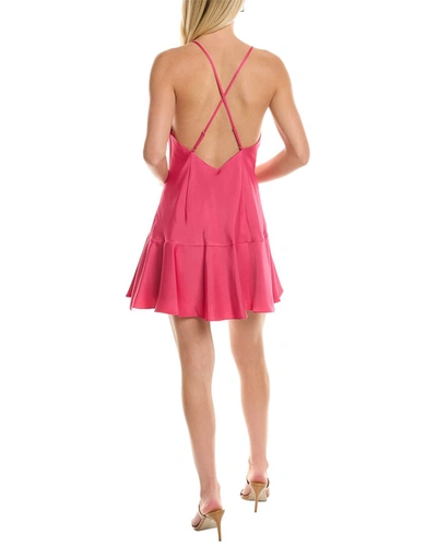 Shop Aidan Mattox Halter Cowl A-line Dress In Pink