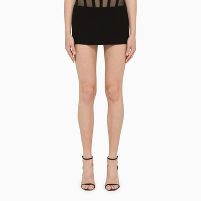 Monot Low-rise Tube Miniskirt In Black