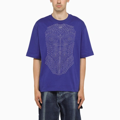 Shop Off-white ™ | Printed Blue Oversize T-shirt