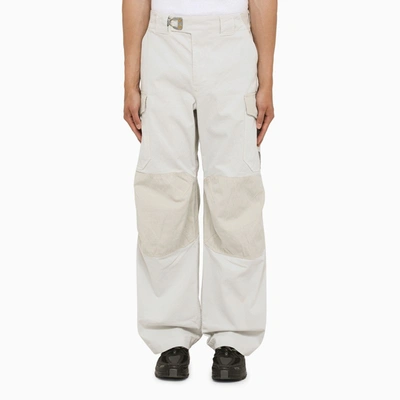 Shop Objects Iv Life Light Grey Cotton Cargo Trousers