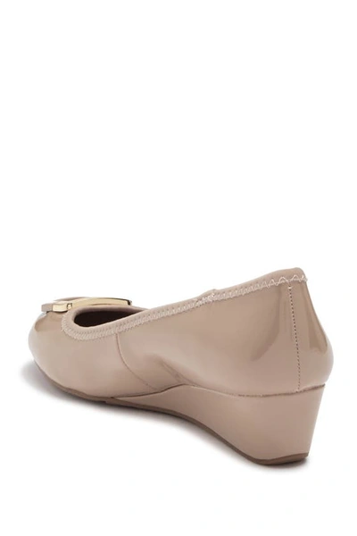 Shop Bandolino Wedge Pump In Caf Latte