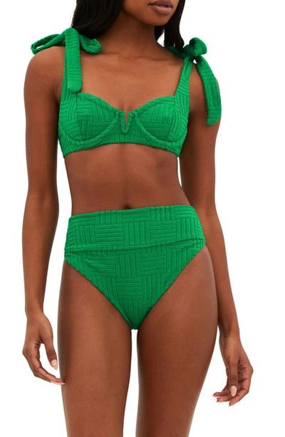 Shop Beach Riot Blair Underwire Bikini Top In Jelly Bean Green