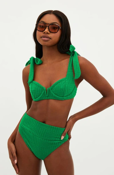 Shop Beach Riot Blair Underwire Bikini Top In Jelly Bean Green