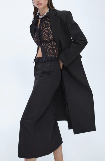 Mango Suit Pencil Skirt Black In Black