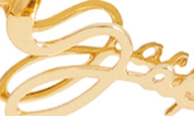 Shop Jacquemus La Grande Pince Signature Jaw Clip In Yellow Gold 285