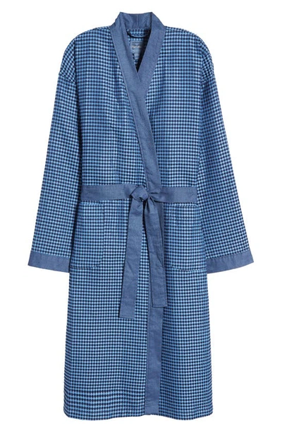 Shop Majestic La Paz Cotton Robe In Navy